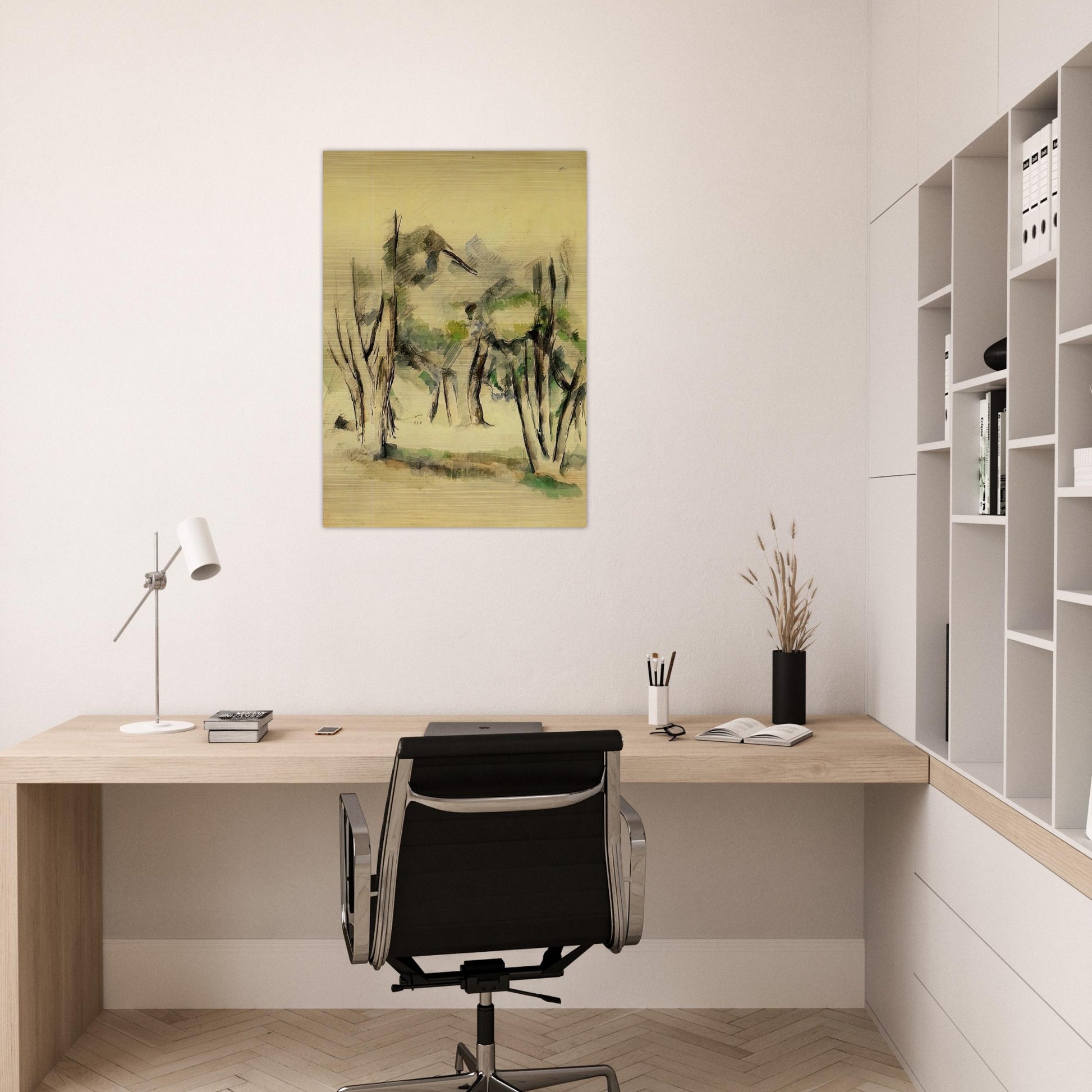 Trees - Paul Cézanne Brushed Aluminum Print - 70x100 cm / 28x40 inches | Paul Cézanne Aluminum Print | Paul Cézanne Prints