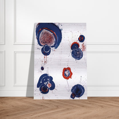 Chinese Planet - Sam Francis Brushed Aluminum Print - 70x100 cm / 28x40 inches | Sam Francis Aluminum Print | Sam Francis Prints