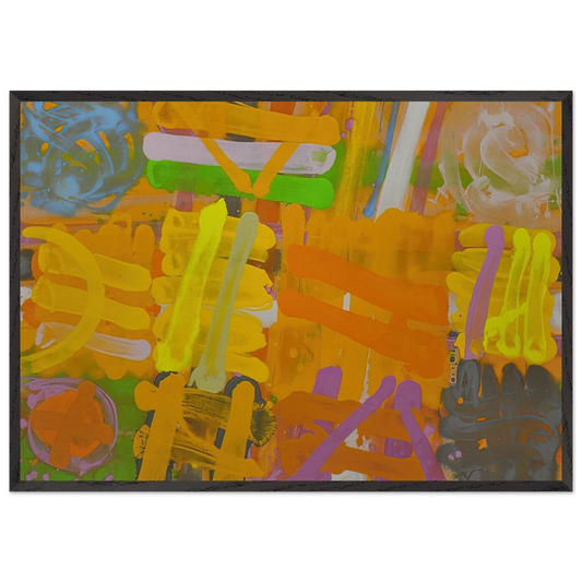 Pomona - 1991 - Albert Irvin 70x100 cm / 28x40 inches Framed Art Print – Black Wooden Frame