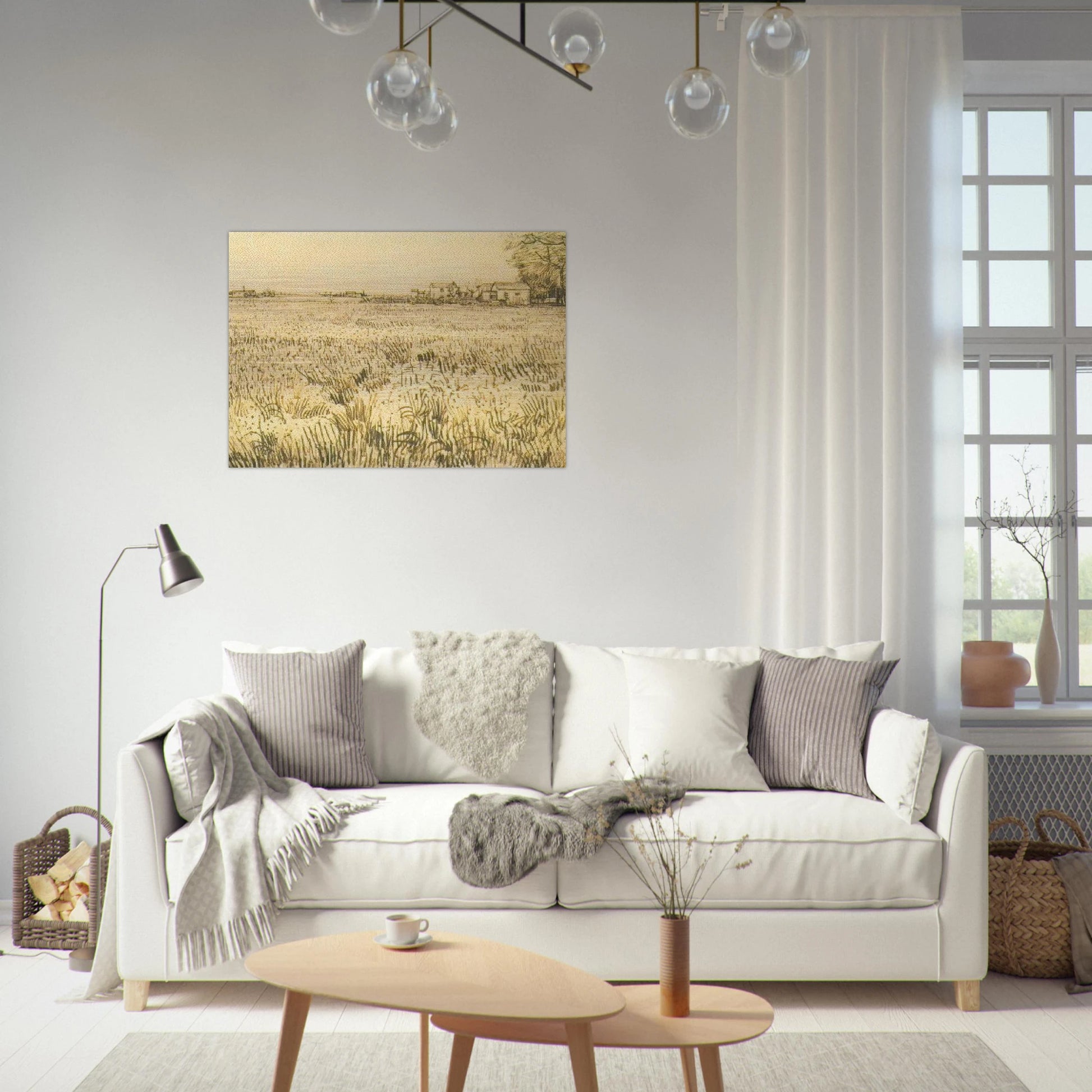 Meadow with Flowers - Vincent van Gogh Brushed Aluminum Print - 70x100 cm / 28x40 inches | Vincent van Gogh Aluminum Print | Vincent van Gogh Prints