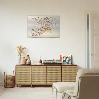From 17 Drawings by Thoreau - 1978 - John Cage Brushed Aluminum Print - 70x100 cm / 28x40 inches | John Cage Aluminum Print | John Cage Prints