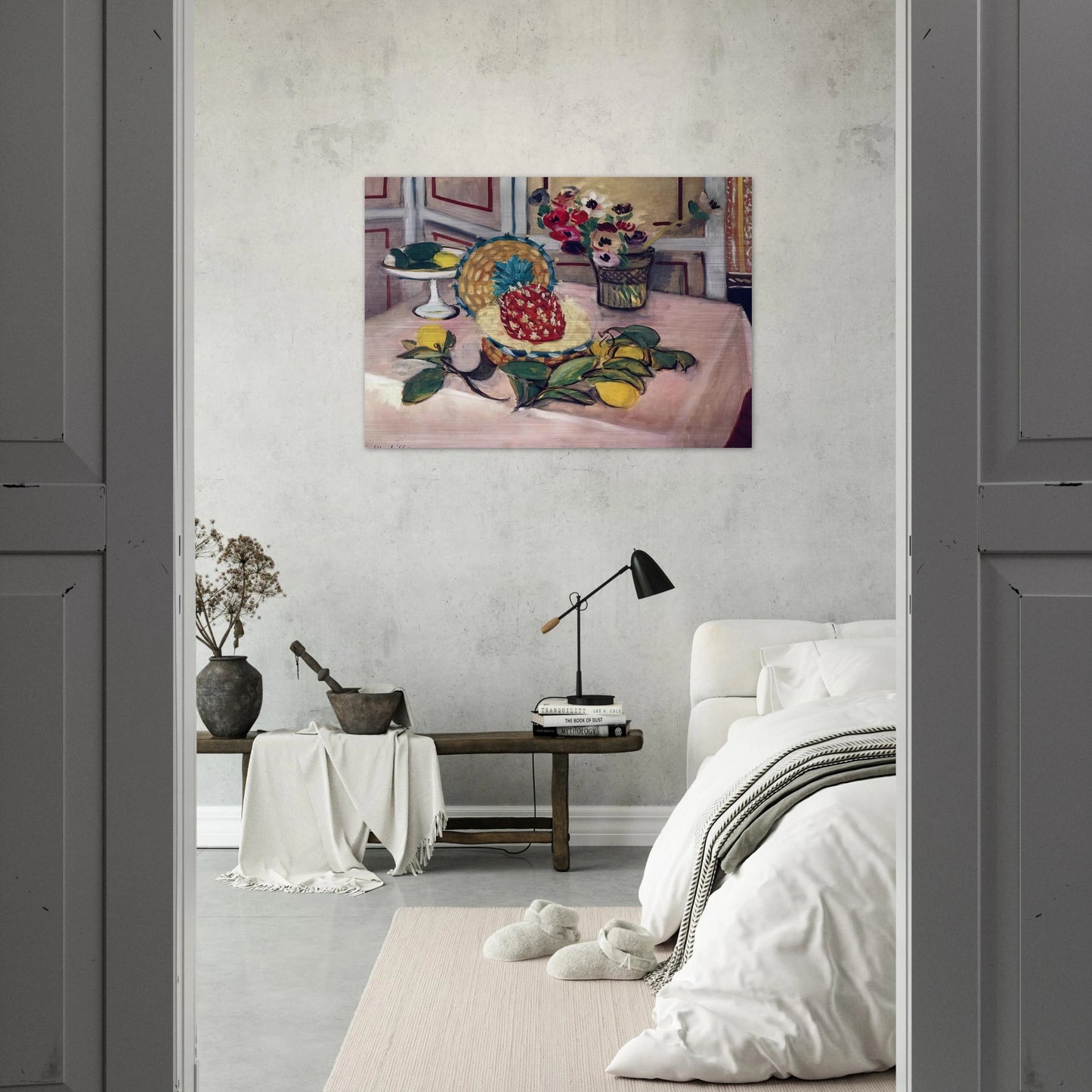 STILL LIFE WITH PINEAPPLES 1940 - Henri Matisse Brushed Aluminum Print - 70x100 cm / 28x40 inches | Henri Matisse Aluminum Print | Henri Matisse Prints
