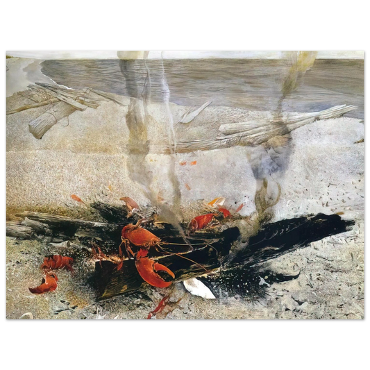 Andrew Wyeth - EMBERS 2000 Wall Art - 21x29.7 cm / 8x12" - Fine Art Poster-canvas - -