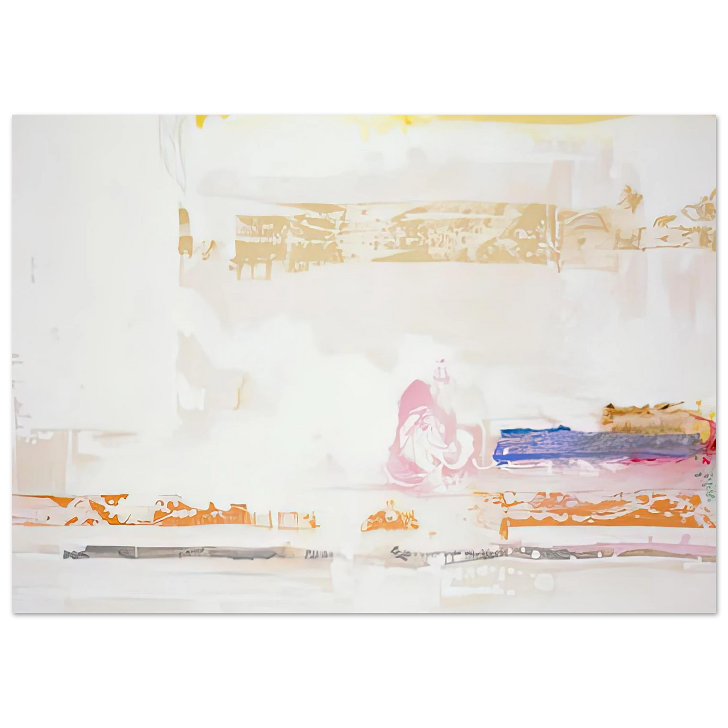 Helen Frankenthaler - Snow Basin, 1990- Wall Art - 30x40 cm / 12x16 inches - Premium Wooden Framed Poster With Fine Art Paper-canvas - Wood frame