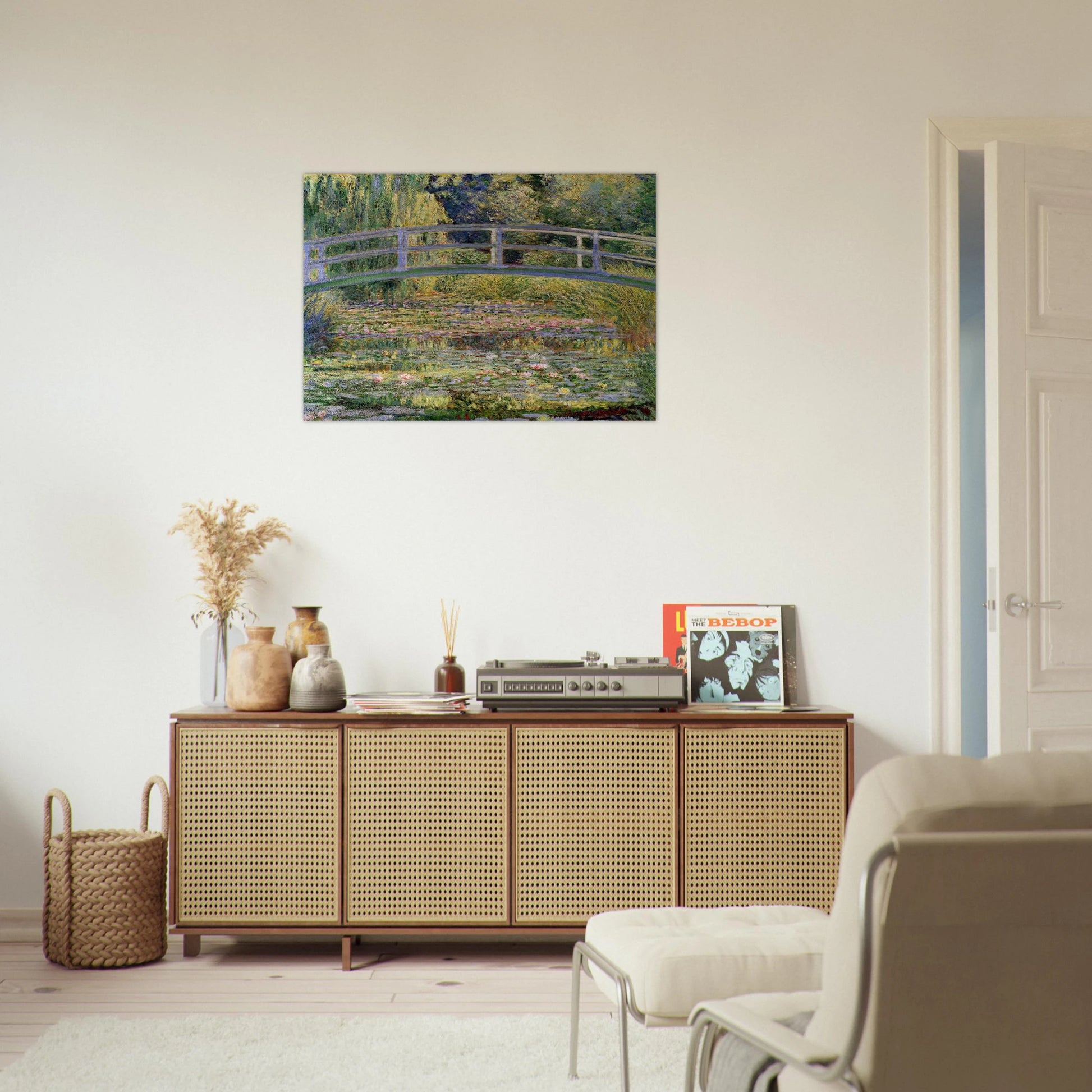 The Japanese Bridge The Water-Lily Pond - claude monet Brushed Aluminum Print - 70x100 cm / 28x40 inches | claude monet Aluminum Print | claude monet Prints