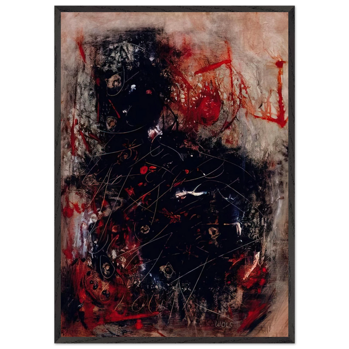 Oui oui oui - 1947 - Wols 70x100 cm / 28x40 inches Framed Art Print – Black Wooden Frame