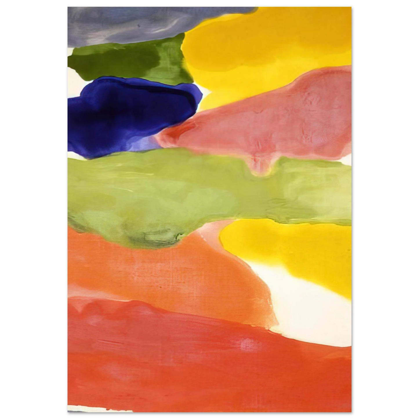 Helen Frankenthaler - Tutti-Fruitti - 1966 Wall art - 13x18 cm / 5x7 inches - Fine Art Poster-canvas - -