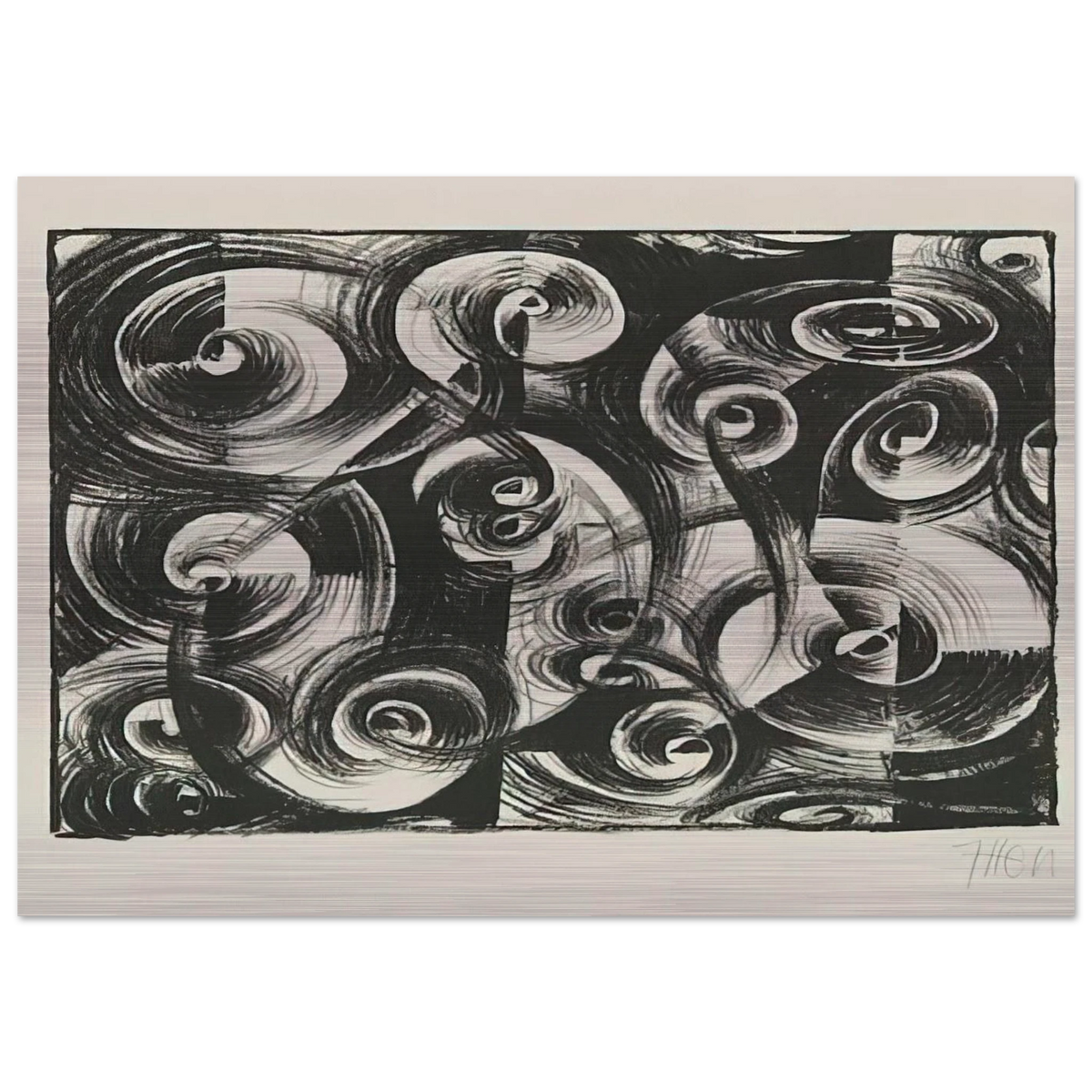 Linienrhythmus - 1919 - Johannes Itten Brushed Aluminum Print - 70x100 cm / 28x40 inches | Johannes Itten Aluminum Print | Johannes Itten Prints