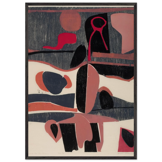 Province by the Sea - 1959 United States - Will Barnet 70x100 cm / 28x40 inches Framed Art Print – Black Wooden Frame