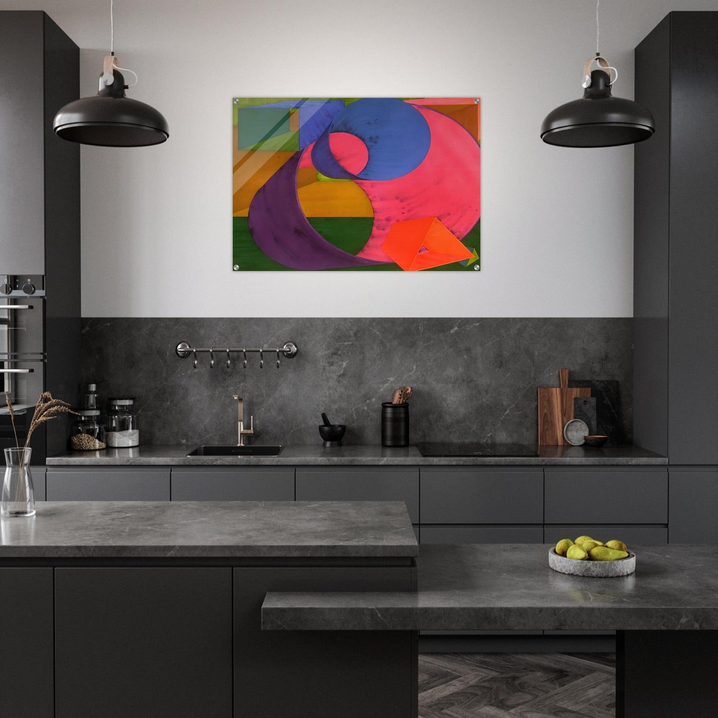 Indigo - Al Held Acrylic Print - 70x100 cm / 28x40″ inches