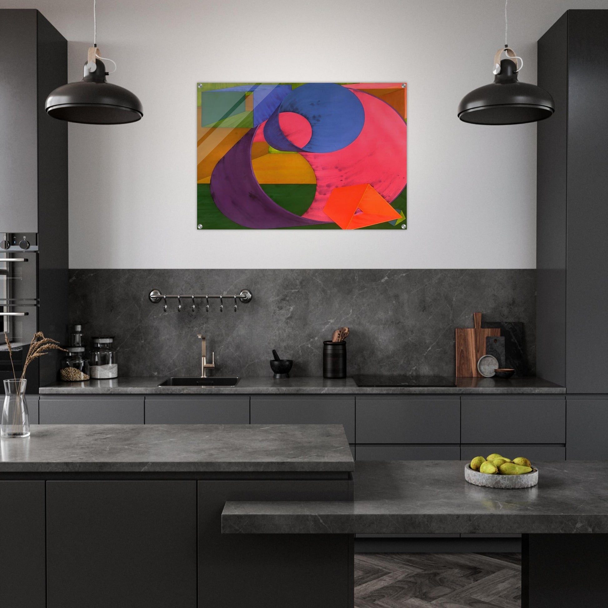 Indigo - Al Held Acrylic Print - 70x100 cm / 28x40″ inches