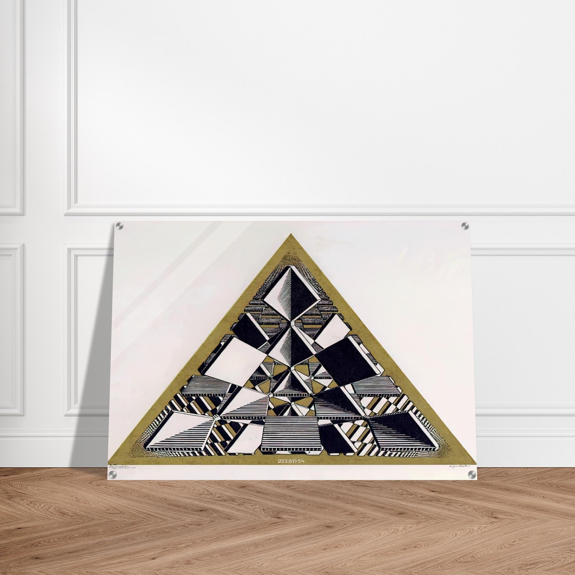 THREE INTERSECTING PLANES COLOUR - MC Escher Acrylic Print - 70x100 cm / 28x40″ inches | MC Escher Wall Art | MC Escher Prints