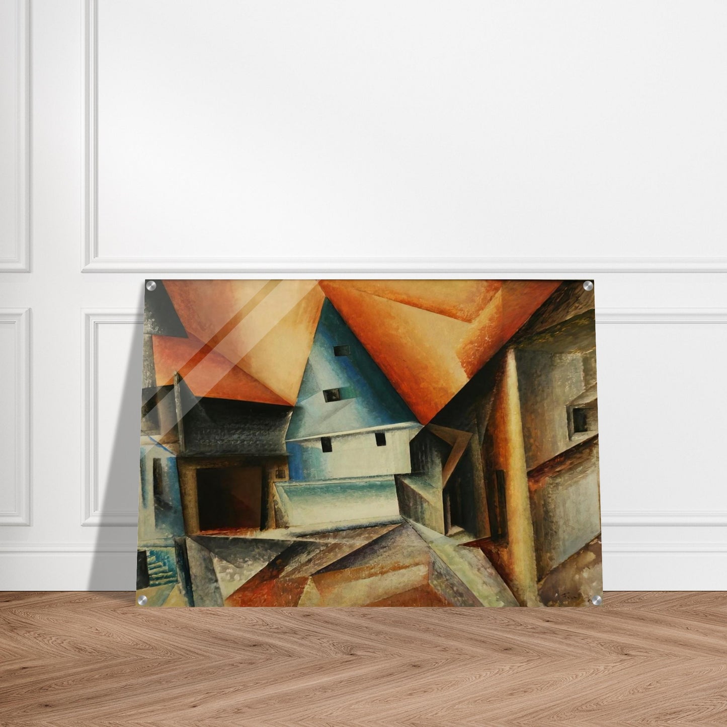 OBERWEIMAR 1921 - Lyonel Feininger Acrylic Print - 70x100 cm / 28x40″ inches | Lyonel Feininger Wall Art | Lyonel Feininger Prints