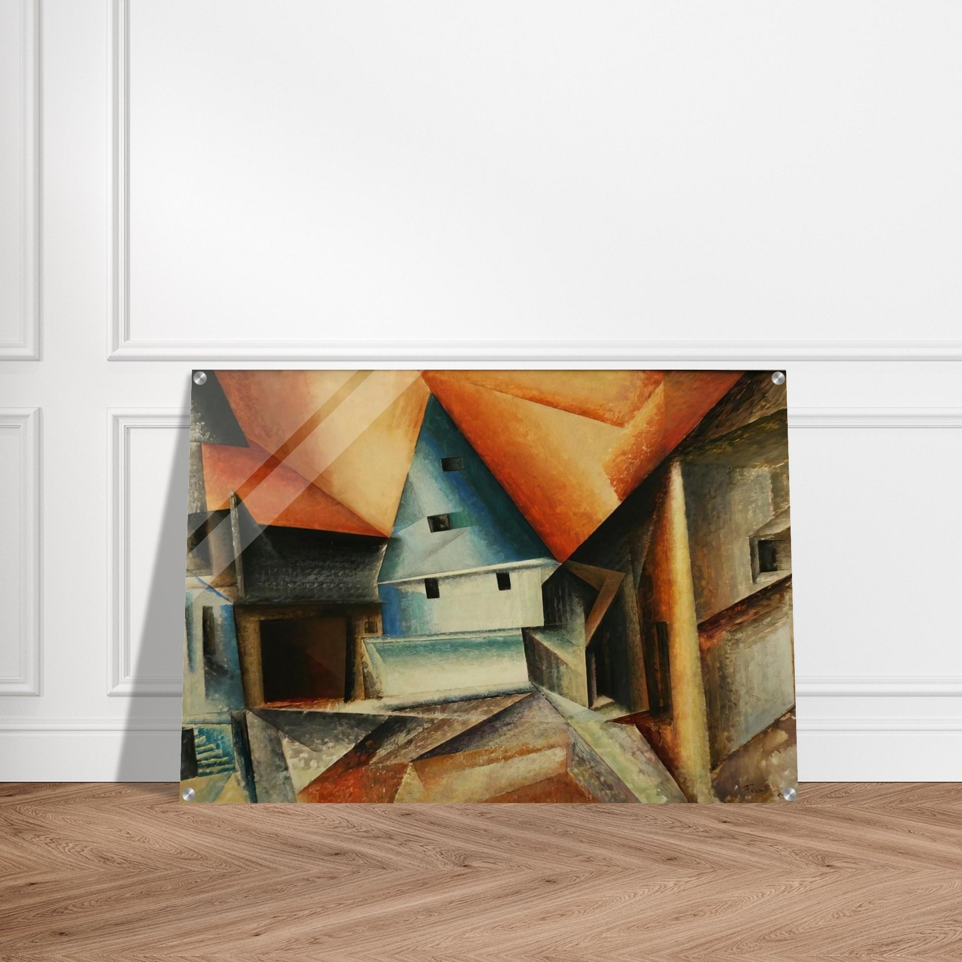 OBERWEIMAR 1921 - Lyonel Feininger Acrylic Print - 70x100 cm / 28x40″ inches | Lyonel Feininger Wall Art | Lyonel Feininger Prints