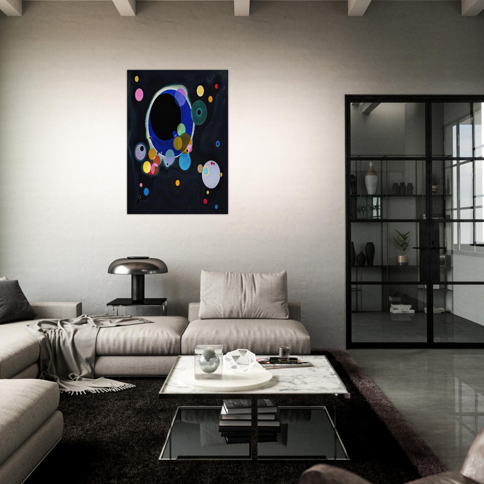 SEVERAL CIRCLES 1926 - Wassily Kandinsky Brushed Aluminum Print - 70x100 cm / 28x40 inches | Wassily Kandinsky Aluminum Print | Wassily Kandinsky Prints