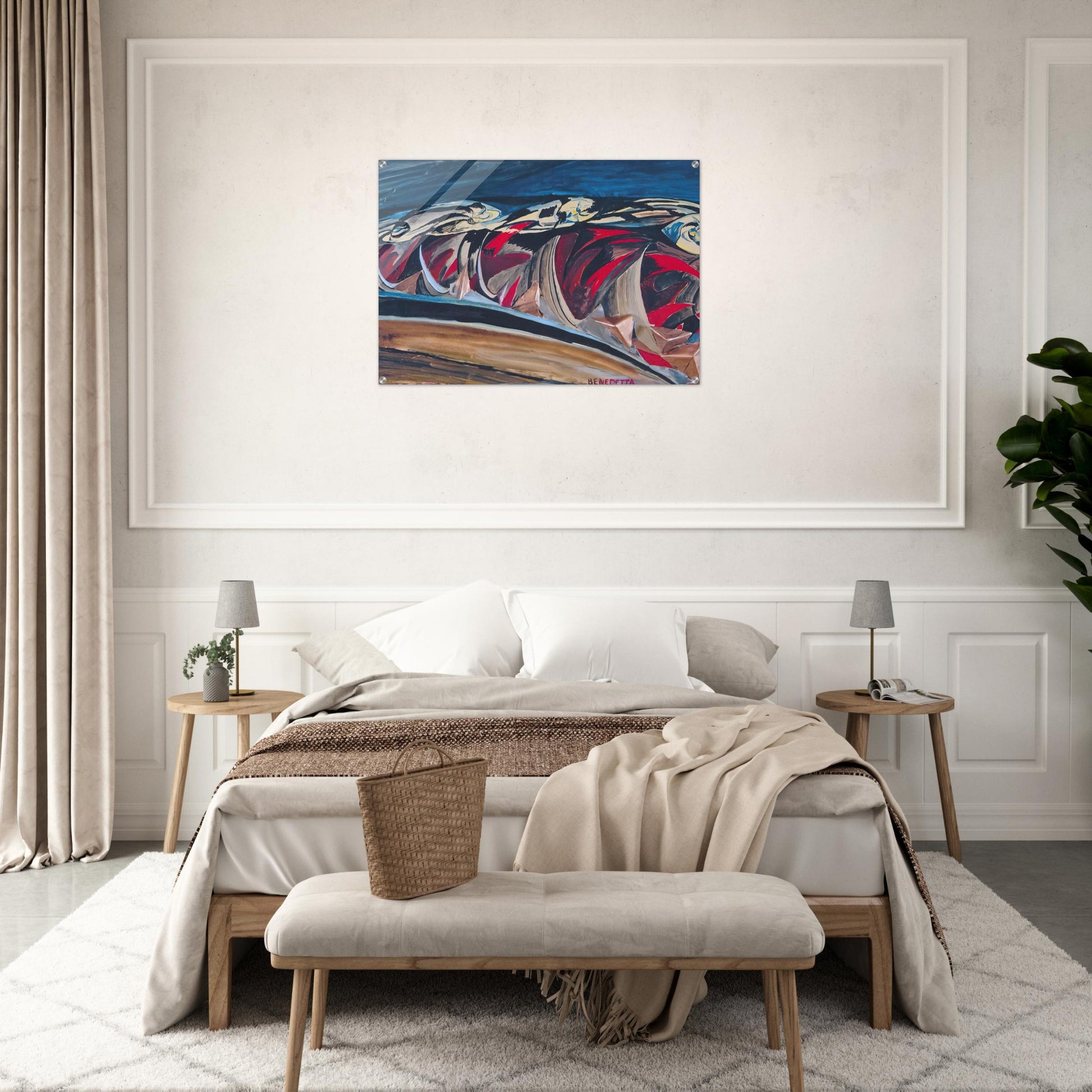 Lights  Sounds of a Night Train - 1924 - Benedetta Cappa Acrylic Print - 70x100 cm / 28x40″ inches