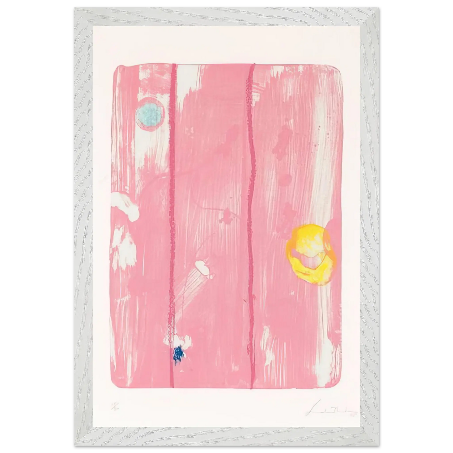 Helen Frankenthaler - Reflections VIII - 1995 Wall art - A2 (42 x 59.4  cm) - Premium Wooden Framed Poster With Fine Art Paper - White frame