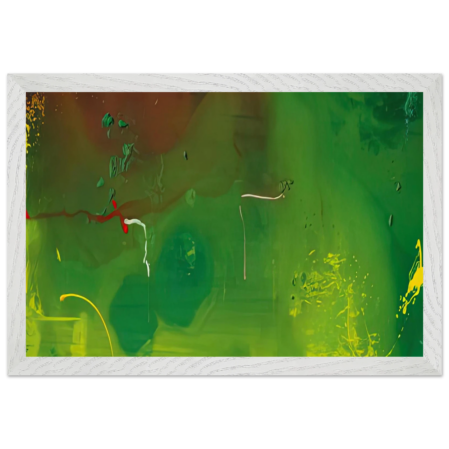 Helen Frankenthaler - Petroglyphs, 1990- Wall Art - 30x40 cm / 12x16 inches - Premium Wooden Framed Poster With Fine Art Paper-canvas - Black frame