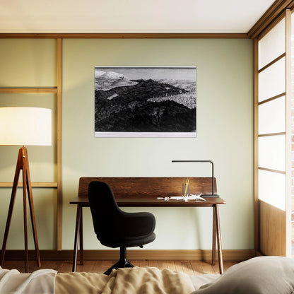 LAVA FLOW FROM ETNA - MC Escher Brushed Aluminum Print - 70x100 cm / 28x40 inches | MC Escher Aluminum Print | MC Escher Prints | Maurits Cornelis Escher Prints