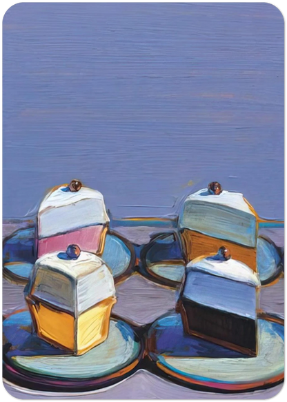 Meringue Mix - 1999 By Wayne Thiebaud Pack of 10 Post Cards | Wayne Thiebaud Post Cards | A6 (10.5 x 14.8 cm) - 4.1 x 5.8 inches