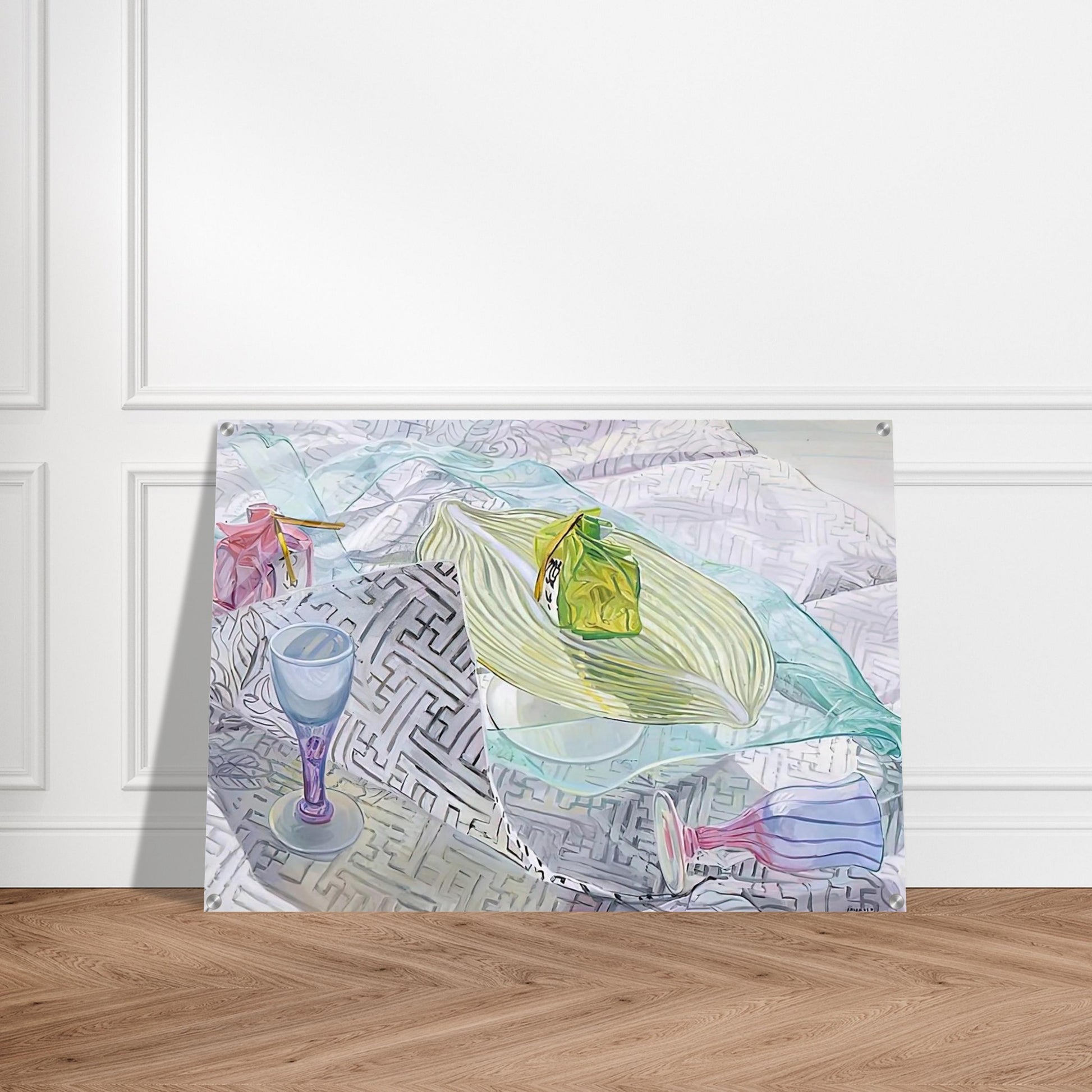 DISHES FROM JAPAN 2003 - Janet Fish Acrylic Print - 70x100 cm / 28x40″ inches