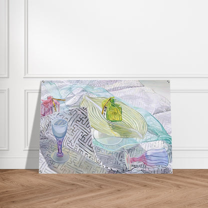 DISHES FROM JAPAN 2003 - Janet Fish Acrylic Print - 70x100 cm / 28x40″ inches