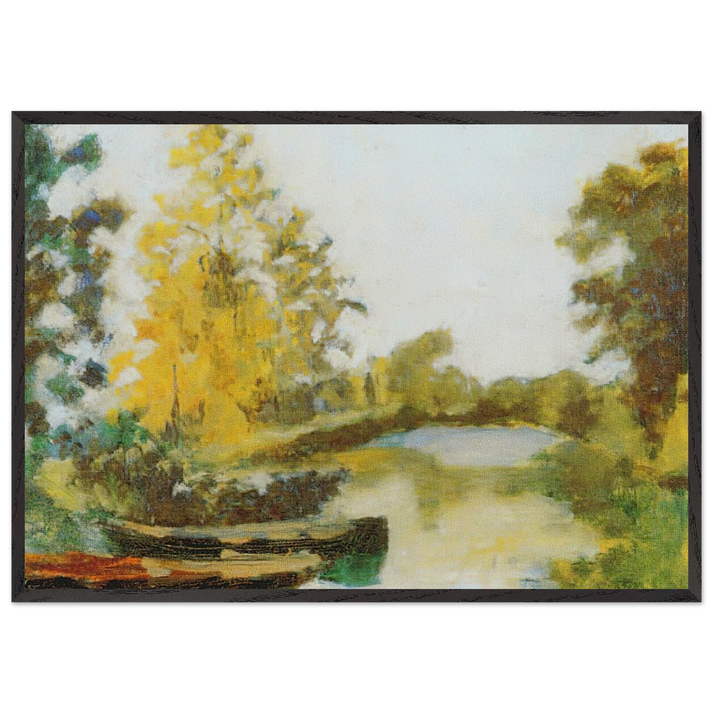 BANKS OF THE CANAL 1903 - Henri Matisse 70x100 cm / 28x40 inches Framed Art Print – Black Wooden Frame