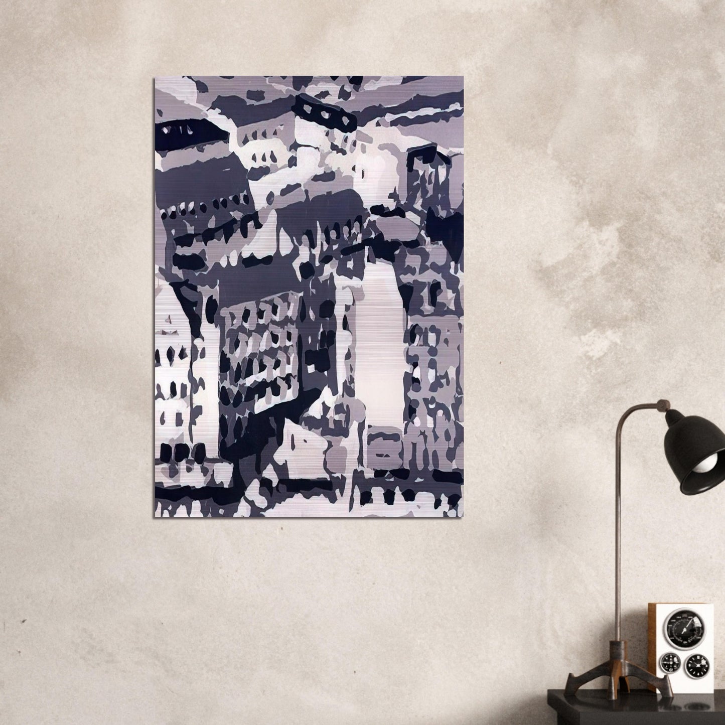 TOWNSCAPE 1969 2 - Gerhard Richter Brushed Aluminum Print - 70x100 cm / 28x40 inches | Gerhard Richter Aluminum Print | Gerhard Richter Prints