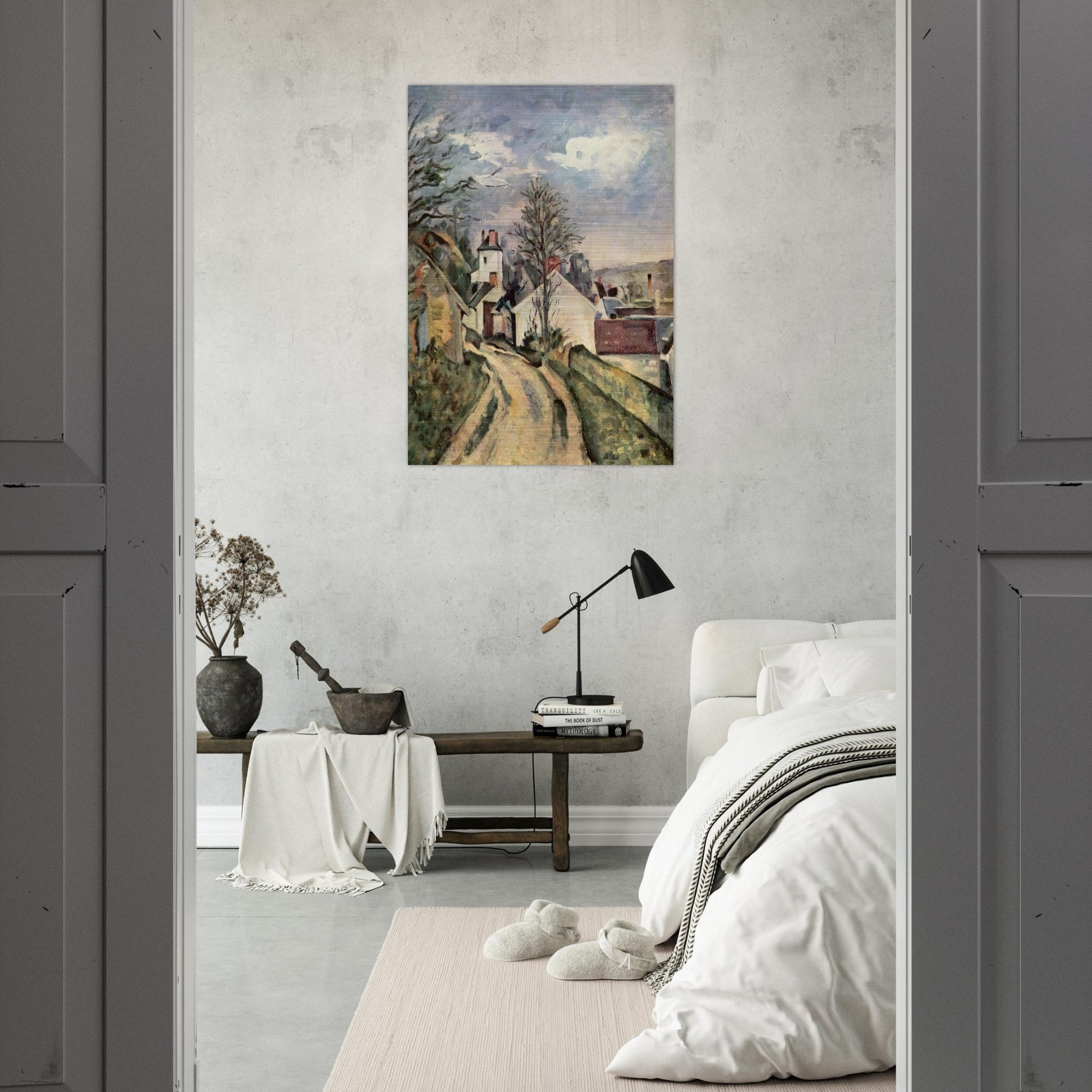 The House of Dr. Gachet in Auvers - Paul Cézanne Brushed Aluminum Print - 70x100 cm / 28x40 inches | Paul Cézanne Aluminum Print | Paul Cézanne Prints