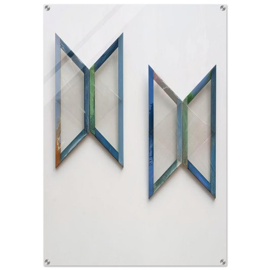 Quattro trapezi azzurri - 1978 - Carla Accardi Acrylic Print - 70x100 cm / 28x40″ inches | Carla Accardi Wall Art | Carla Accardi Prints