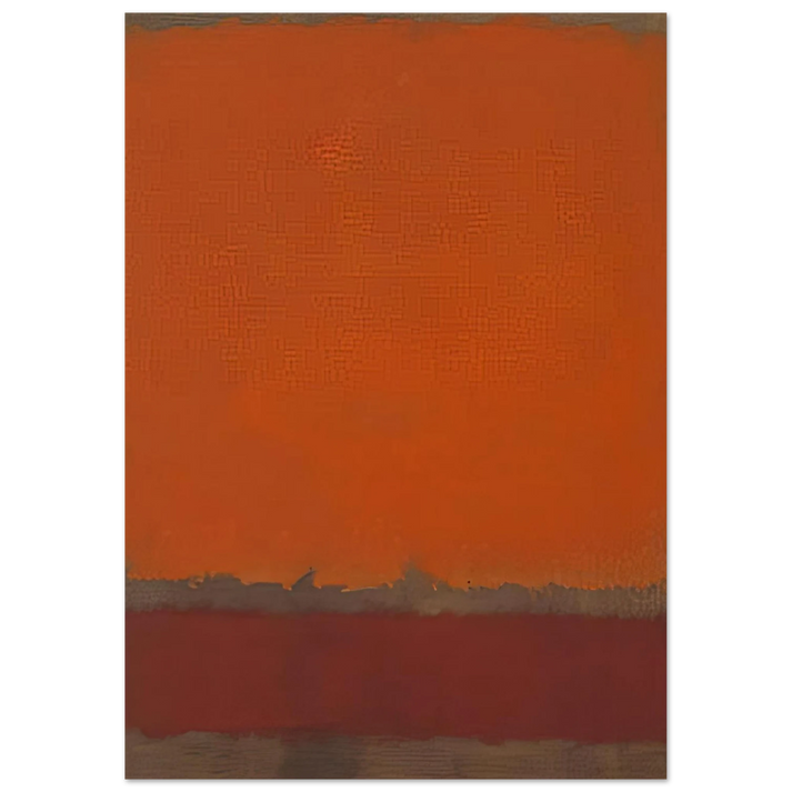 Mark Rothko - Ochre and Red on Red - 1962 Wall Art - 21x29.7 cm / 8x12" - Premium Wooden Framed Poster With Fine Art Paper-canvas - Wood frame