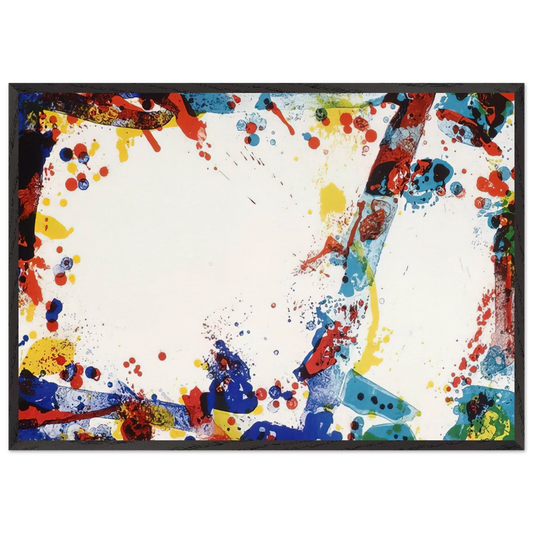Green Ring - Sam Francis 70x100 cm / 28x40 inches Framed Art Print – Black Wooden Frame