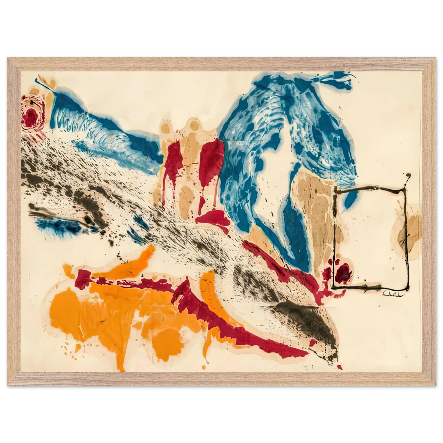Helen Frankenthaler - Alassio, 1960- Wall Art - 30x40 cm / 12x16 inches - Premium Wooden Framed Poster With Fine Art Paper-canvas - White frame