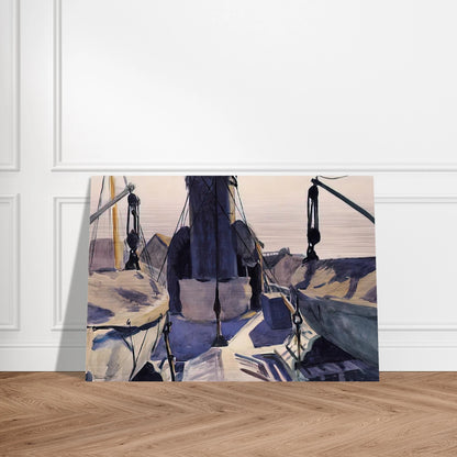 Funnel of Trawler - Edward Hopper Brushed Aluminum Print - 70x100 cm / 28x40 inches | Edward Hopper Aluminum Print | Edward Hopper Prints