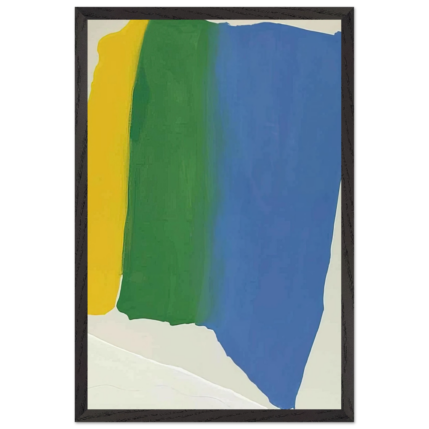 Helen Frankenthaler - Summer Insignia - 1969 Wall art - 30x45 cm / 12x18 inches - Premium Wooden Framed Poster With Fine Art Paper-canvas - Wood frame