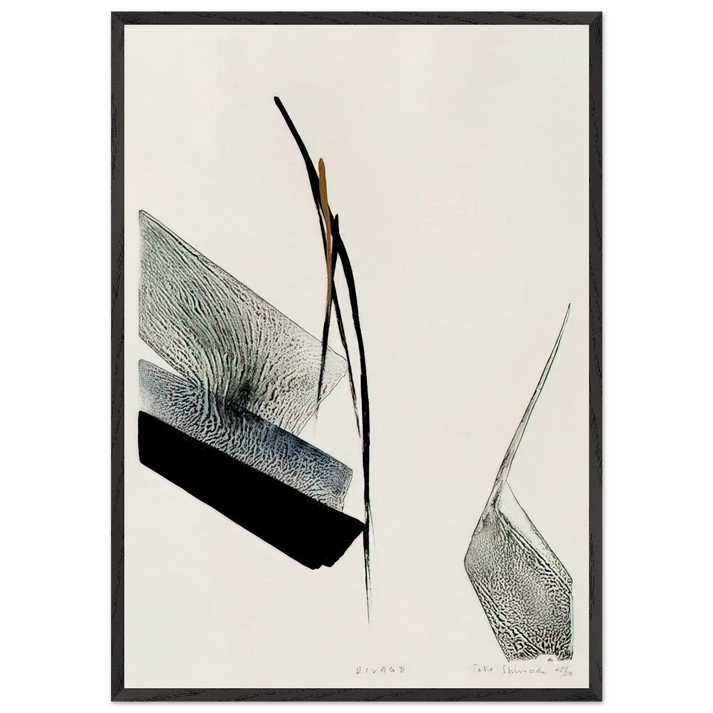 Rivage - Abstract Expressionism - Toko Shinoda 70x100 cm / 28x40 inches Framed Art Print – Black Wooden Frame