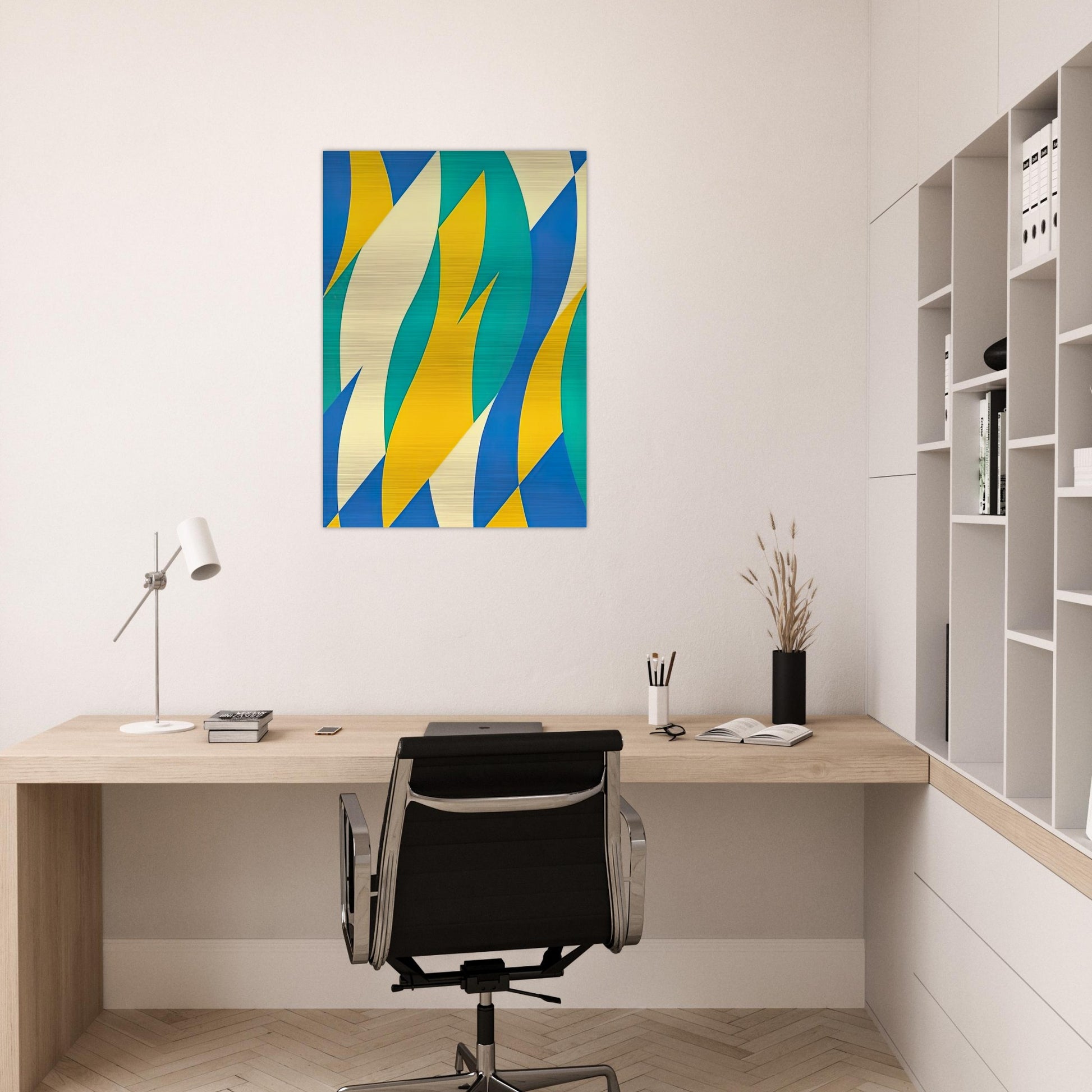 FOLD 2004 - Bridget Riley Brushed Aluminum Print - 70x100 cm / 28x40 inches | Bridget Riley Aluminum Print | Bridget Riley Prints