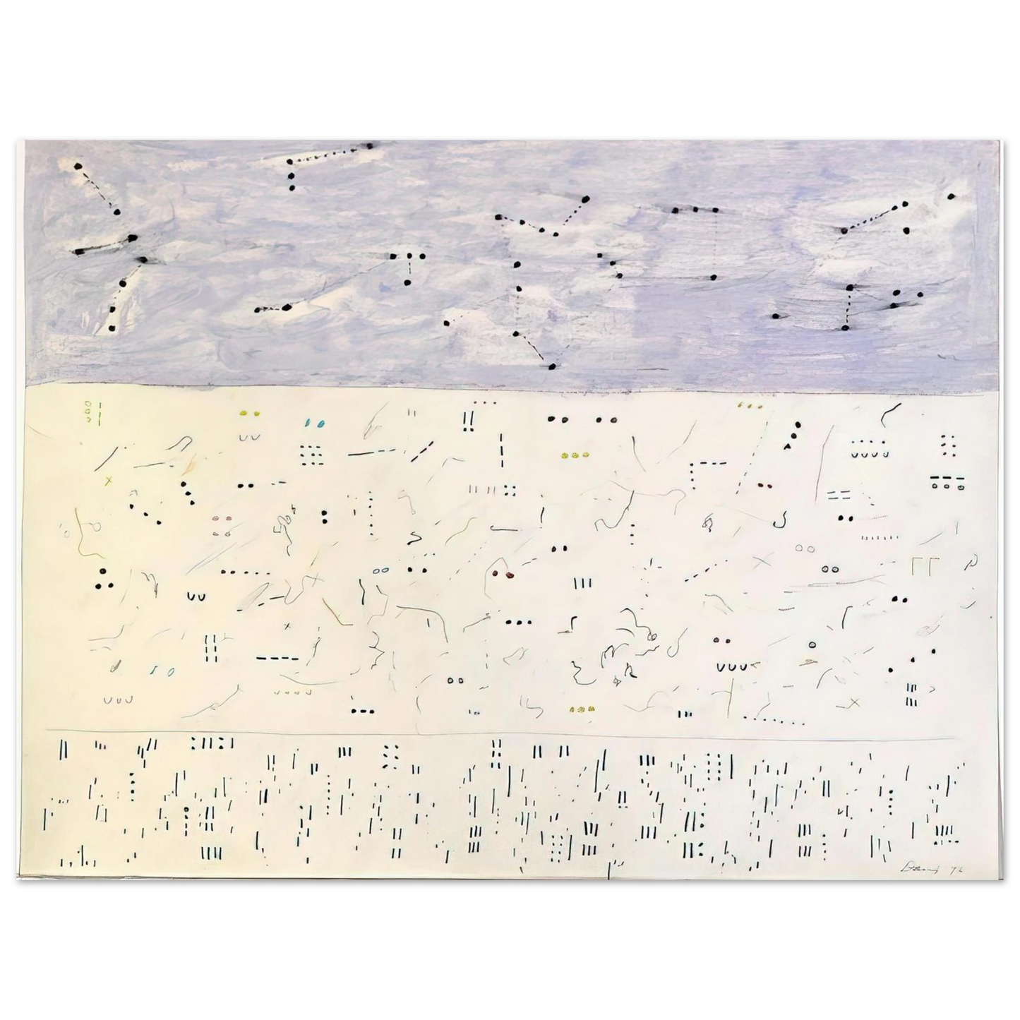 Gene Davis - Deep Six - 1979  75x100 cm / 30x40inches Fine Art Poster