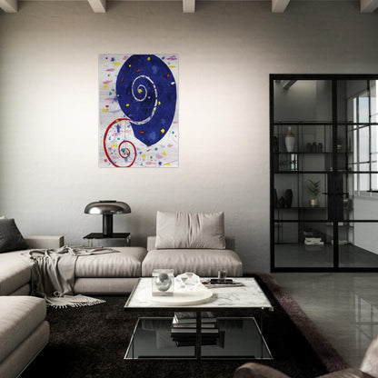 Ammonite  SFM 82-063  - Sam Francis Brushed Aluminum Print - 70x100 cm / 28x40 inches | Sam Francis Aluminum Print | Sam Francis Prints