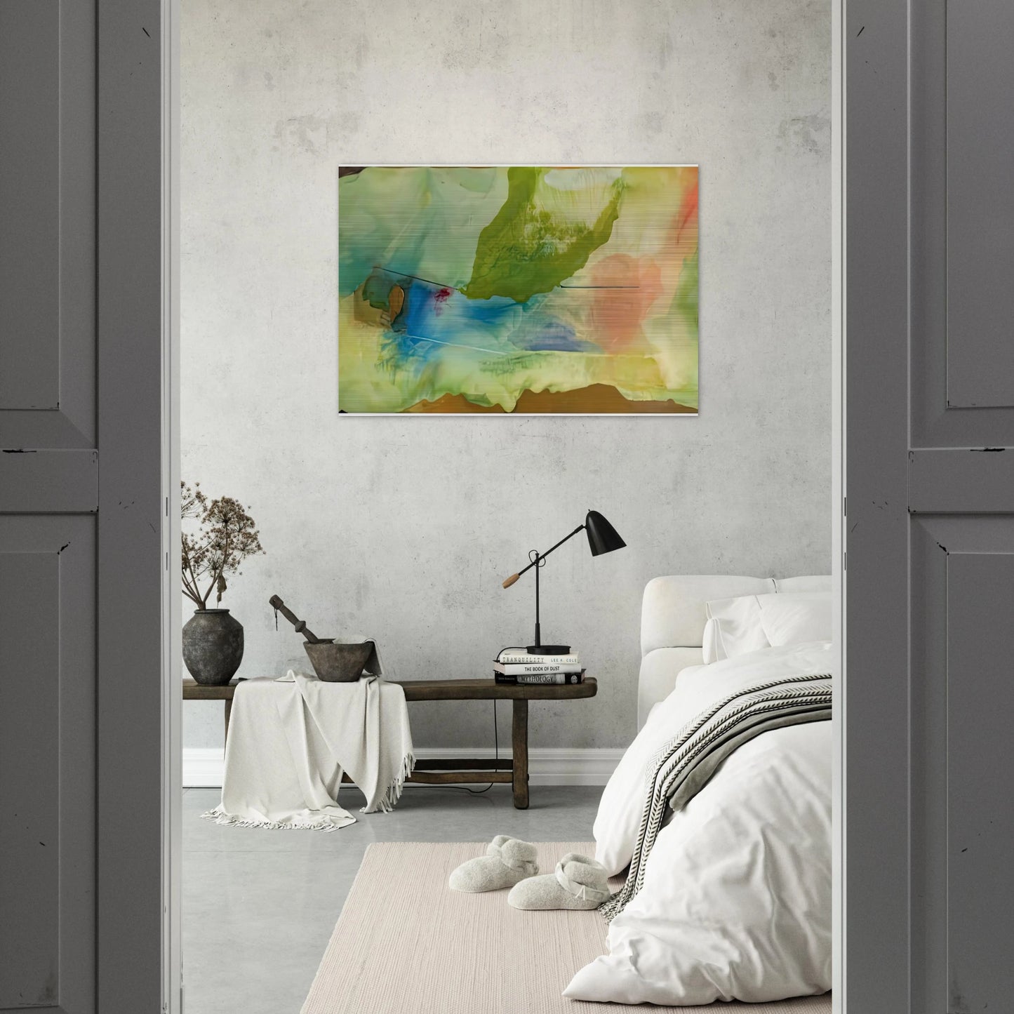 Hint from Bassano, 1973- - Helen Frankenthaler Brushed Aluminum Print - 70x100 cm / 28x40 inches | Helen Frankenthaler Aluminum Print | Helen Frankenthaler Prints