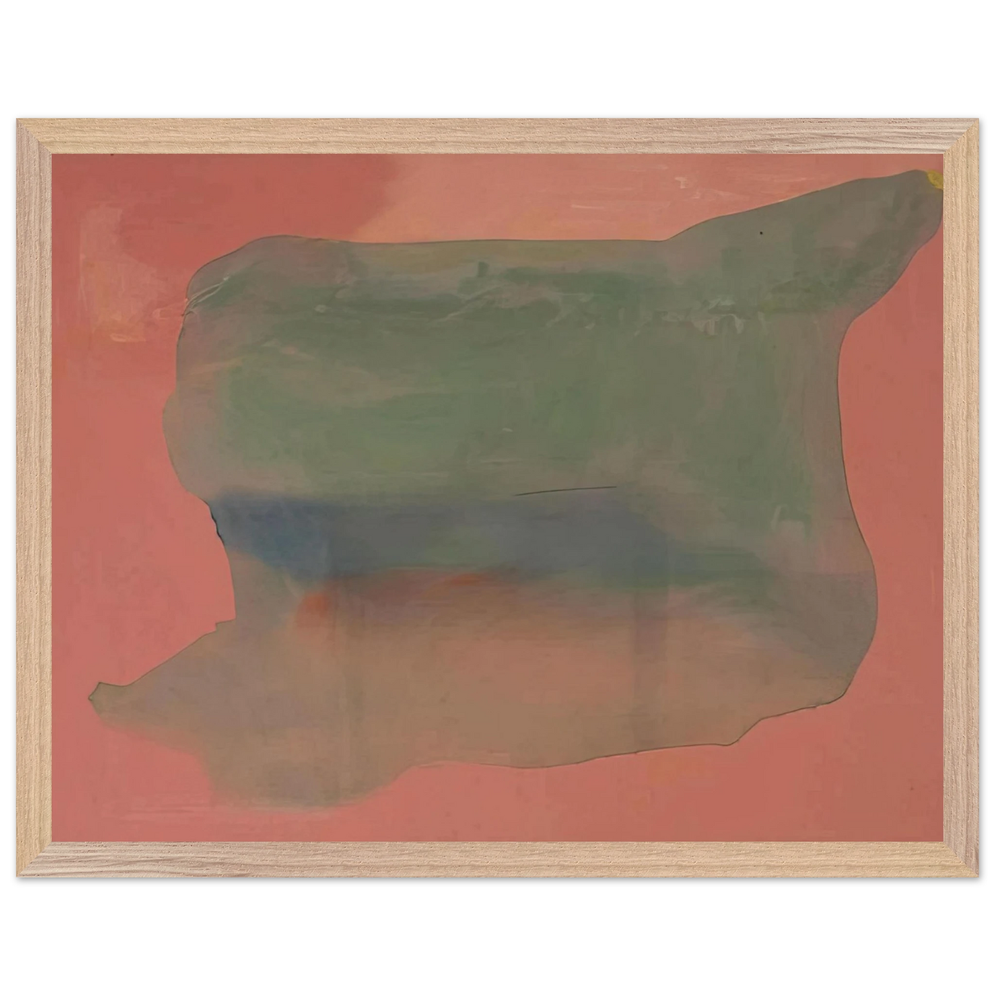 Helen Frankenthaler - Yearning - 1973 Wall art - 15x20 cm / 6x8 inches - Premium Wooden Framed Poster With Fine Art Paper-canvas - Wood frame