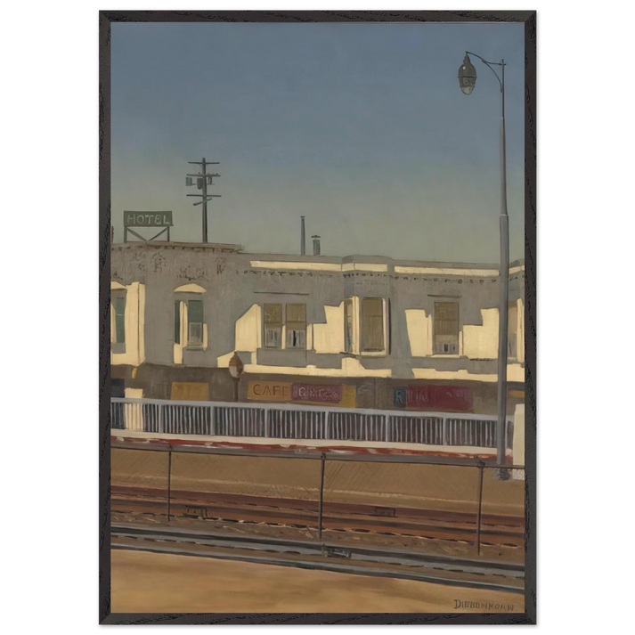 Palo Alto Circle - Richard Diebenkorn 70x100 cm / 28x40 inches Framed Art Print – Black Wooden Frame