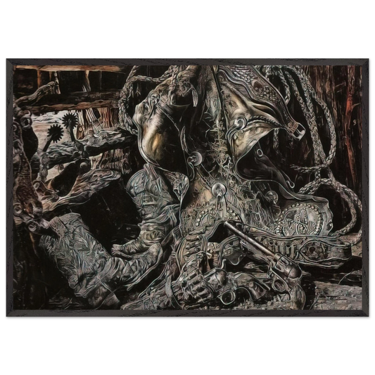 NONAME 8 - Ivan Albright 70x100 cm / 28x40 inches Framed Art Print – Black Wooden Frame