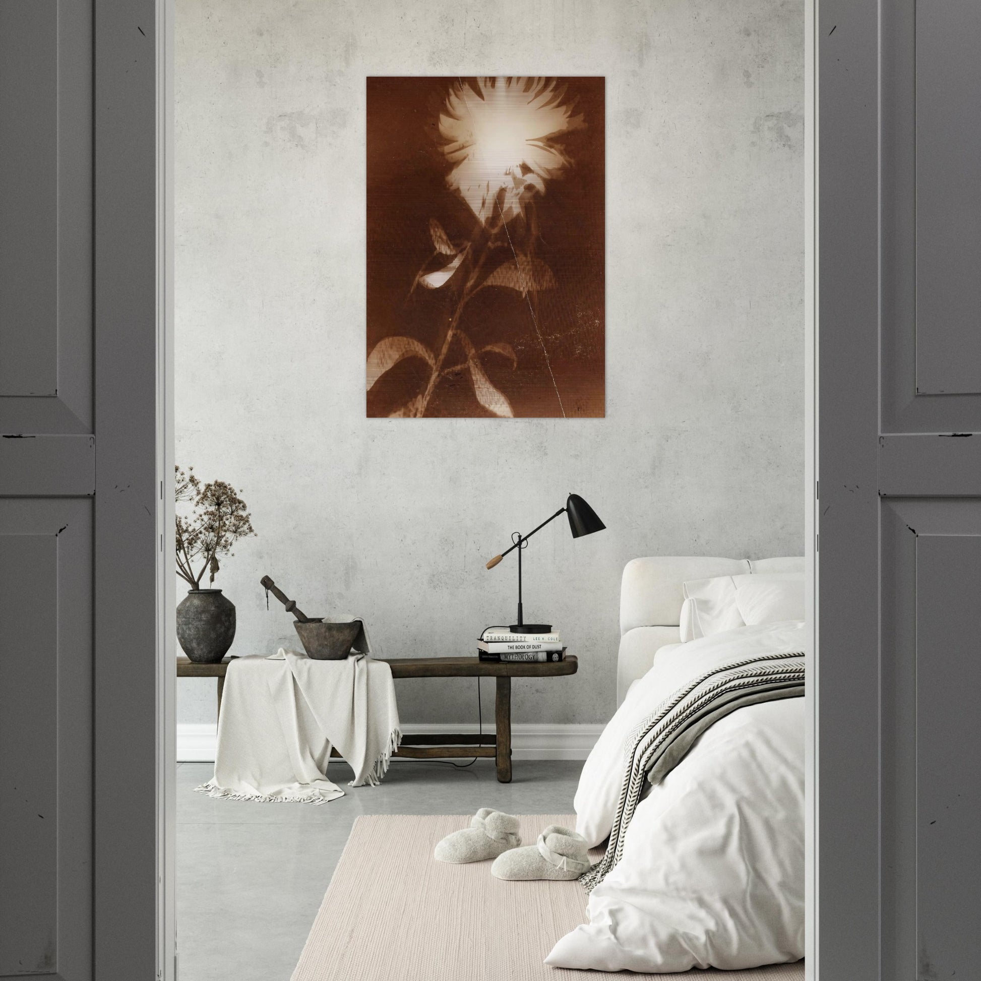 Untitled [flower] - Laszlo Moholy-Nagy Brushed Aluminum Print - 70x100 cm / 28x40 inches | Laszlo Moholy-Nagy Aluminum Print | Laszlo Moholy-Nagy Prints