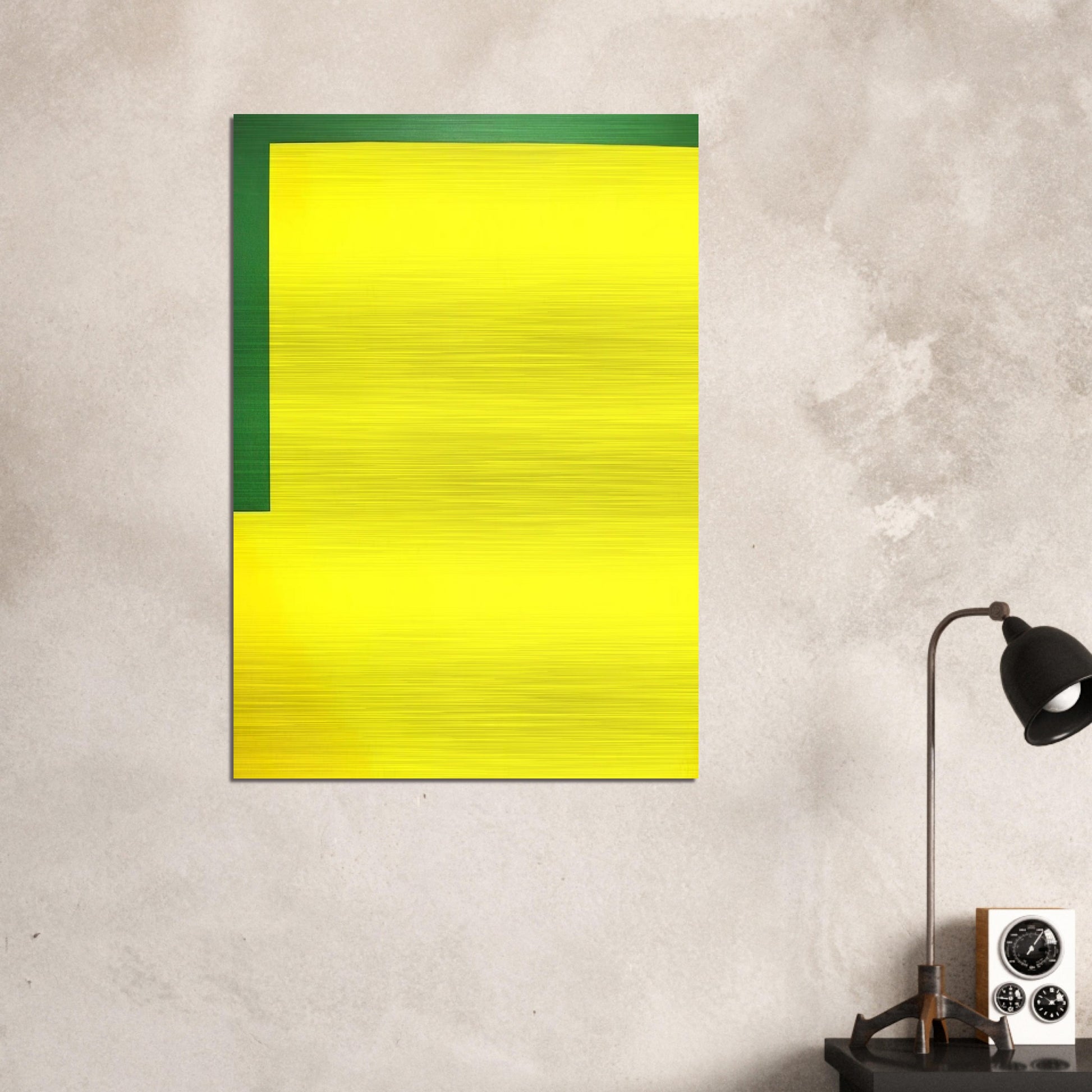 More yellow, less green - 1989 - Carmen Herrera Brushed Aluminum Print - 70x100 cm / 28x40 inches | Carmen Herrera Aluminum Print | Carmen Herrera Prints