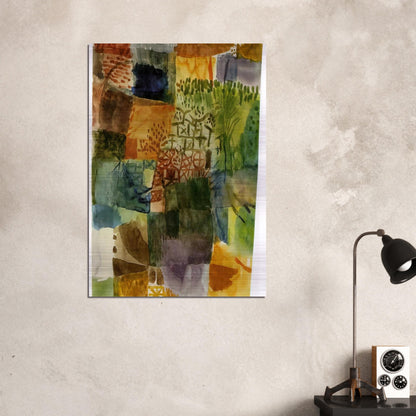 REMEMBRANCE OF A GARDEN 1914 - Paul Klee Brushed Aluminum Print - 70x100 cm / 28x40 inches | Paul Klee Aluminum Print | Paul Klee Prints