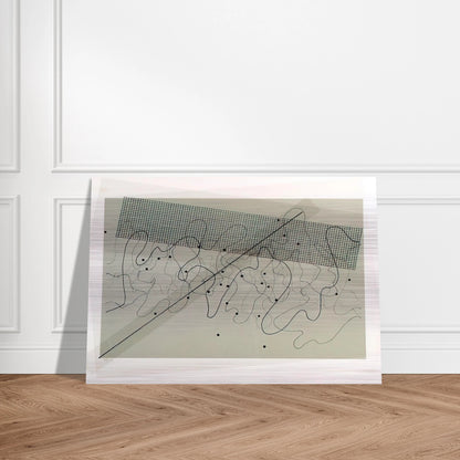 Fontana Mix Light Grey - 1981 - John Cage Brushed Aluminum Print - 70x100 cm / 28x40 inches | John Cage Aluminum Print | John Cage Prints