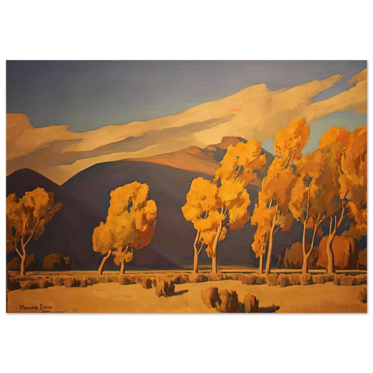 Maynard Dixon - NOVEMBER IN NEVADA 1935 Wall art - 13x18 cm / 5x7 Inches - Fine Art Poster - -