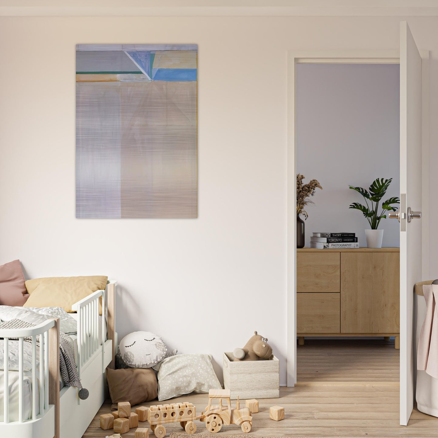 Ocean Park #46 - Richard Diebenkorn Brushed Aluminum Print - 70x100 cm / 28x40 inches | Richard Diebenkorn Aluminum Print | Richard Diebenkorn Prints
