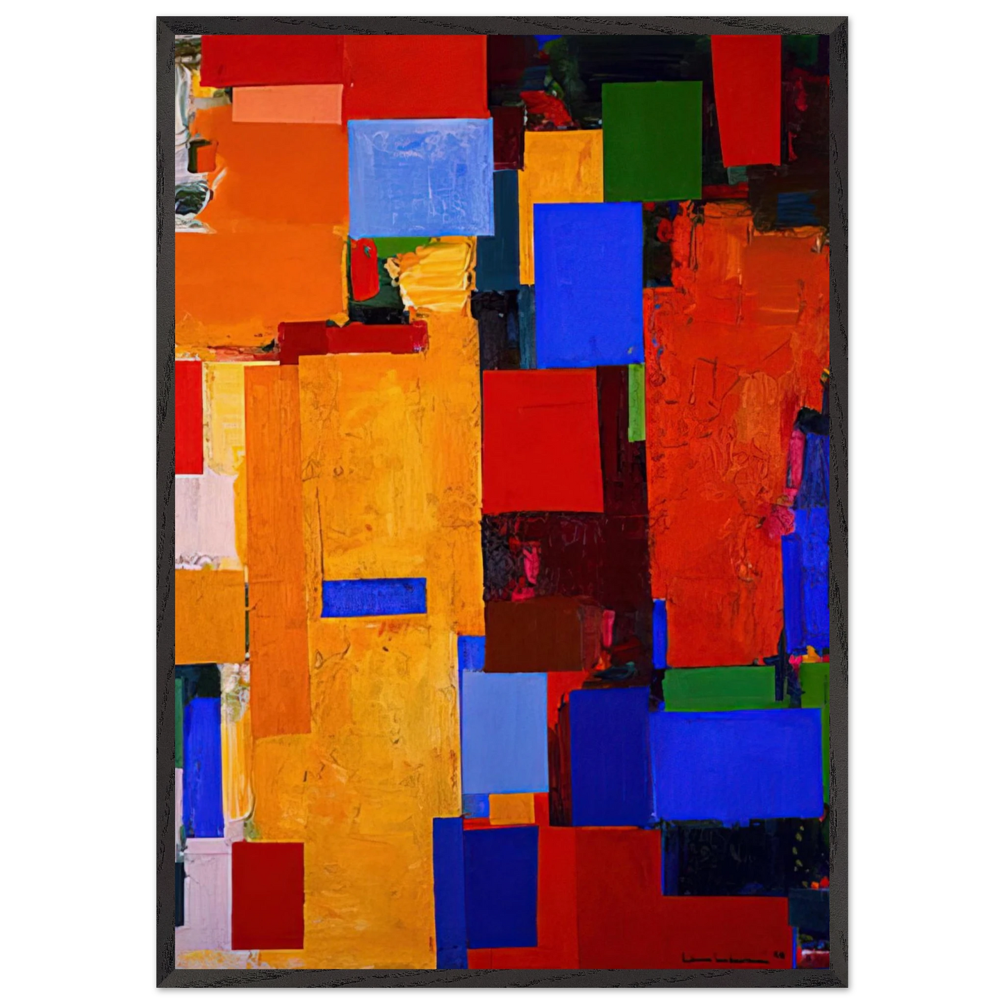 Equinox - Hans Hofmann 70x100 cm / 28x40 inches Framed Art Print – Black Wooden Frame